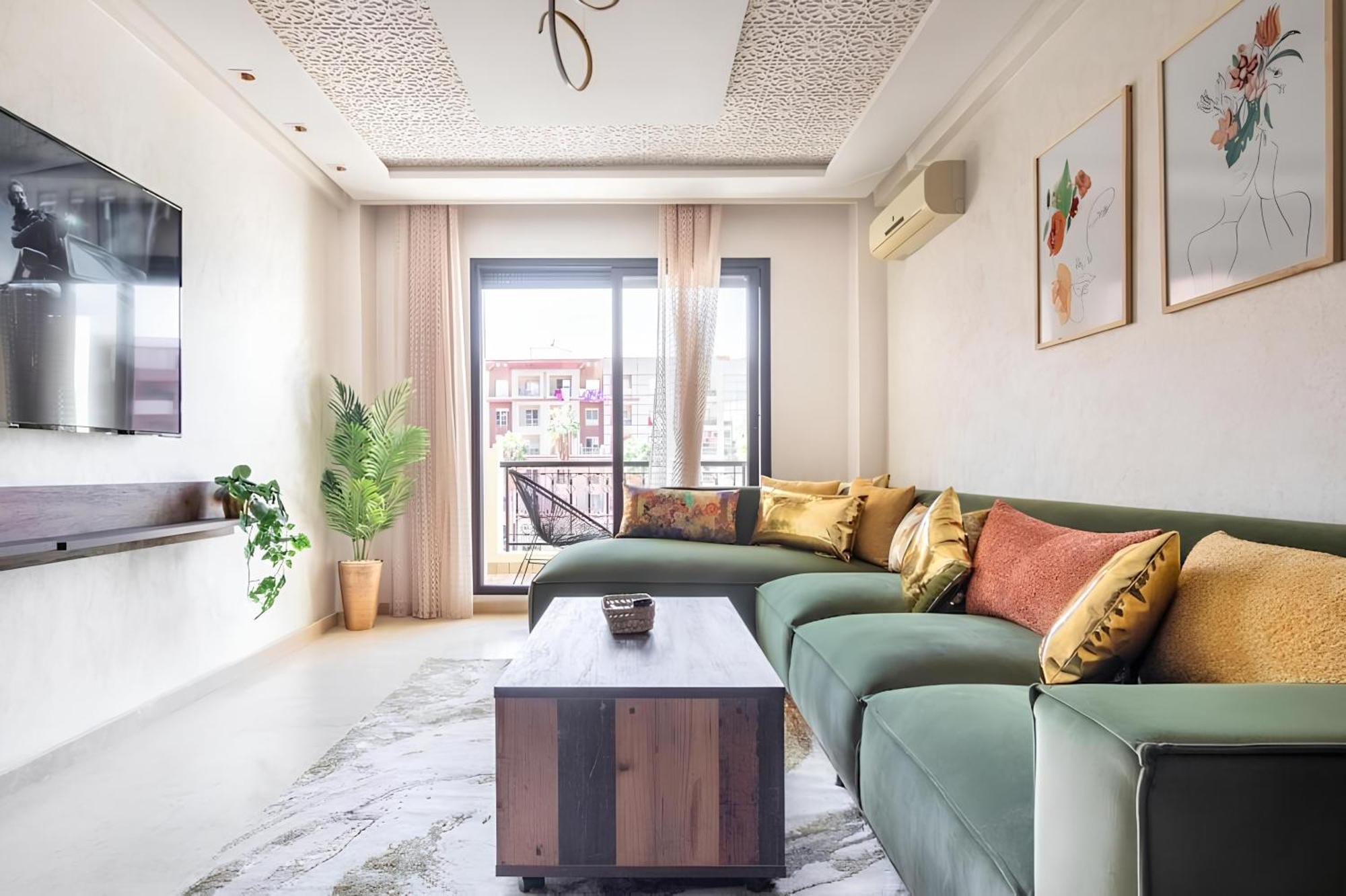 C-Appartement De Luxe Plein Centre De Gueliz Avec Piscine Parking Wifi Netflix Марракеш Экстерьер фото