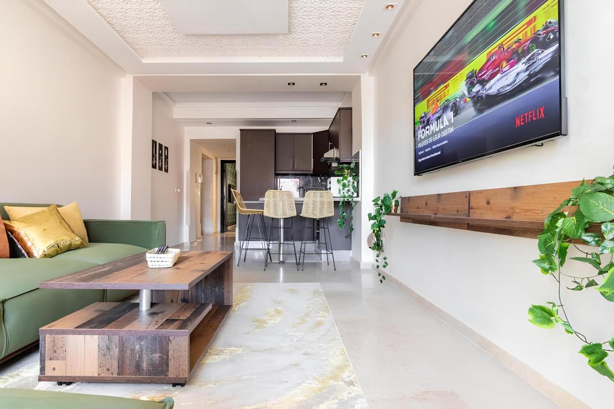 C-Appartement De Luxe Plein Centre De Gueliz Avec Piscine Parking Wifi Netflix Марракеш Экстерьер фото